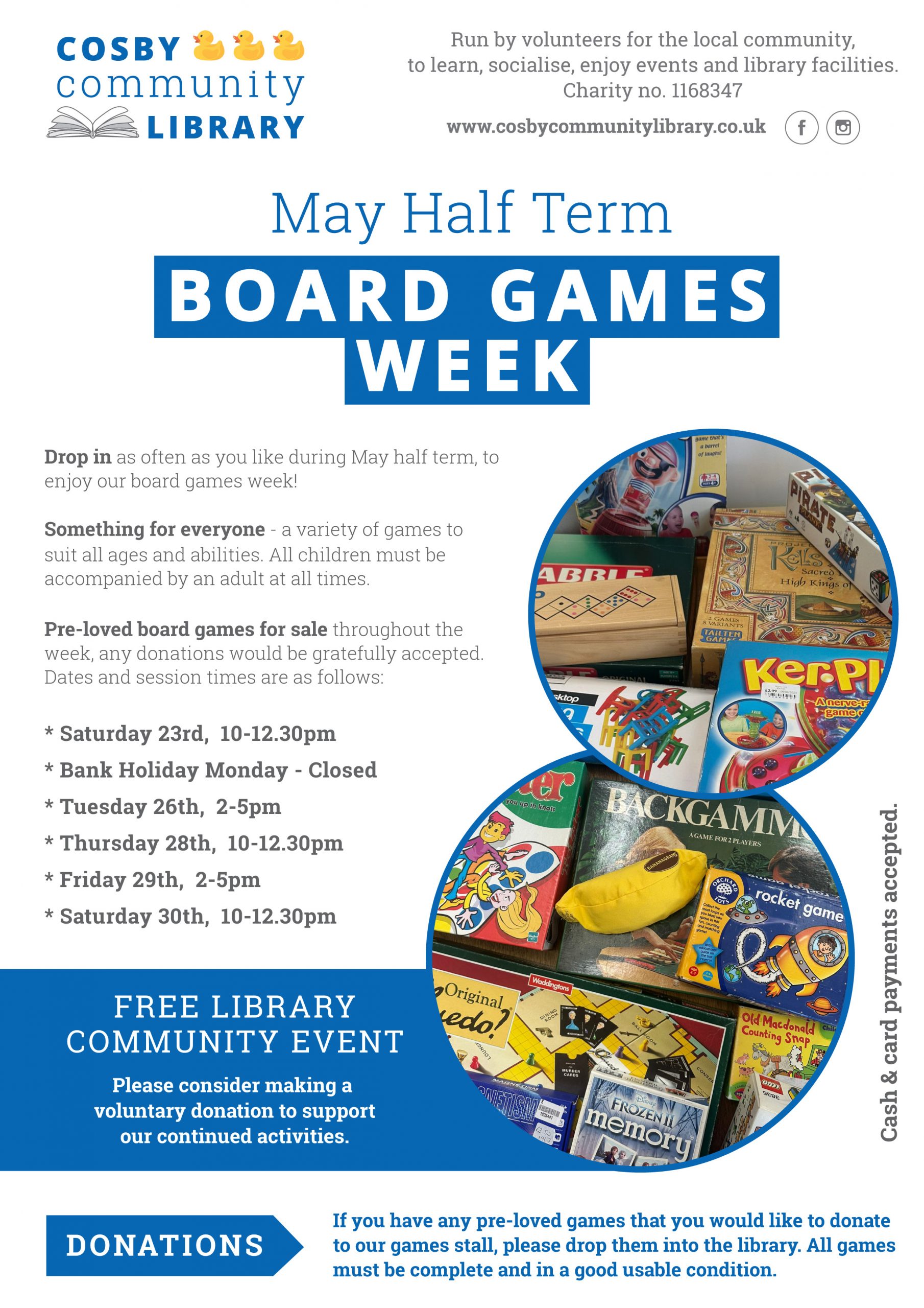 May Half Term - Board games week & pre-loved sale
