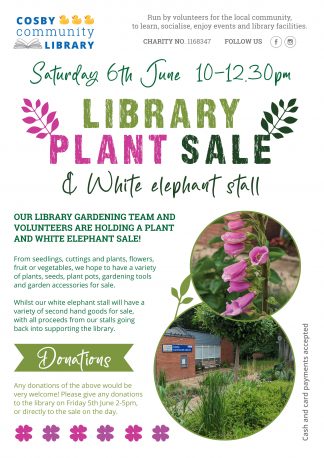 Library plant sale & white elephant stall