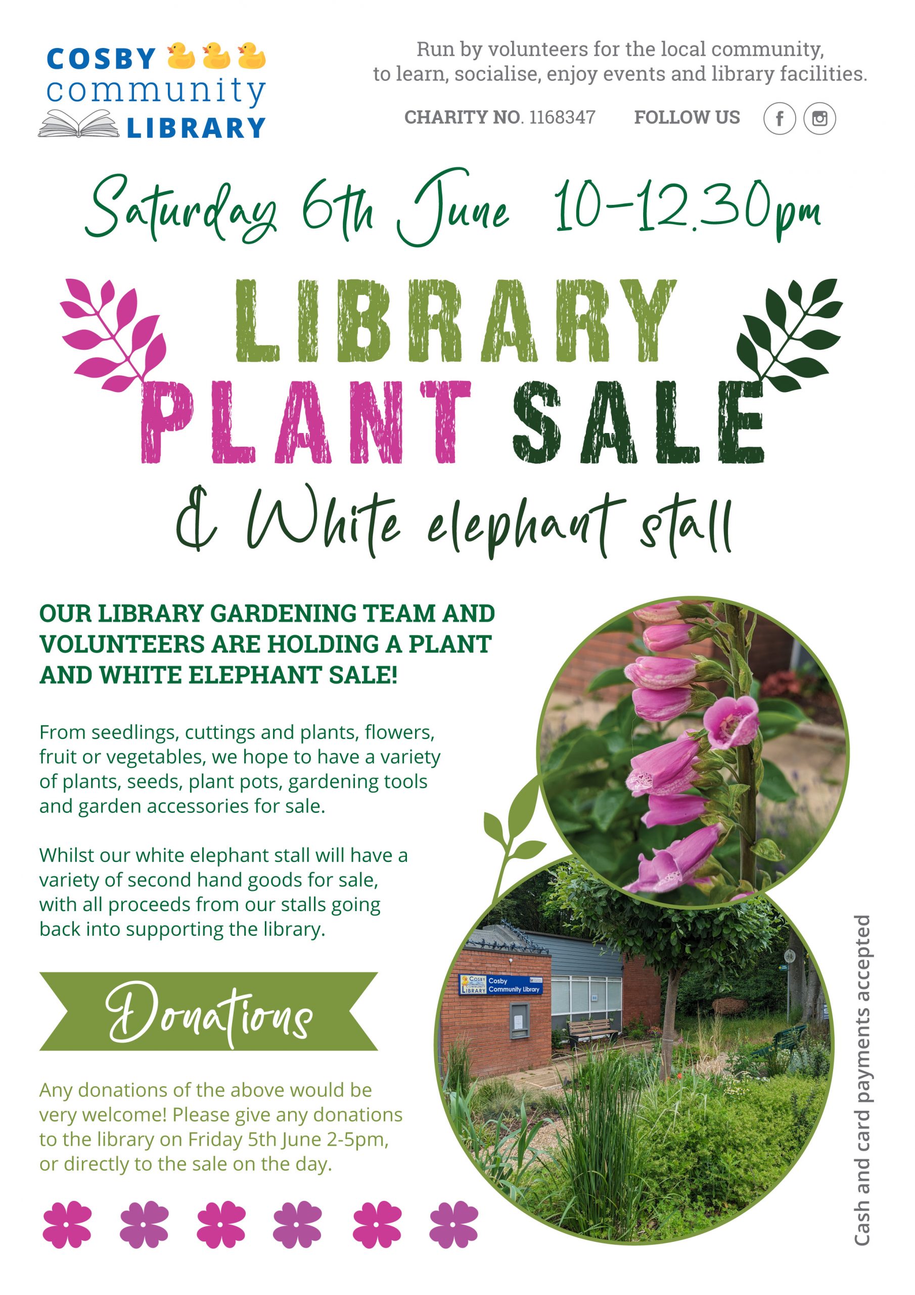 Library plant sale & white elephant stall
