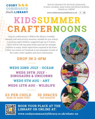 Kids Summer Crafternoons - Weds 12th Aug - WILDLIFE
